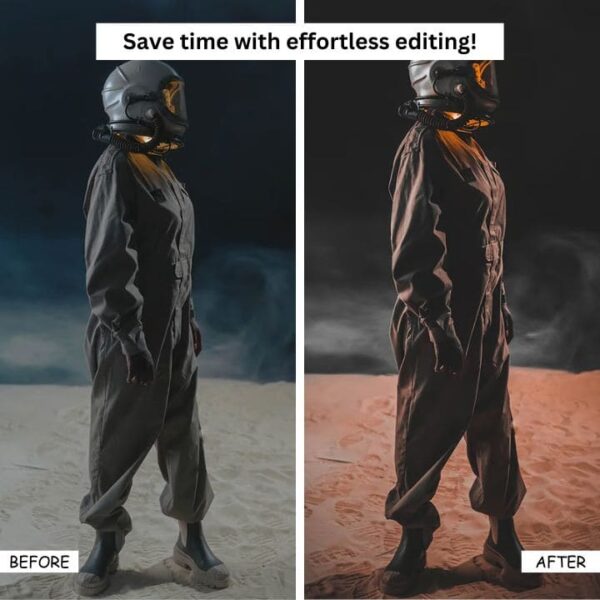 12 Cinematic Black Lightroom Presets Desktop & Mobile