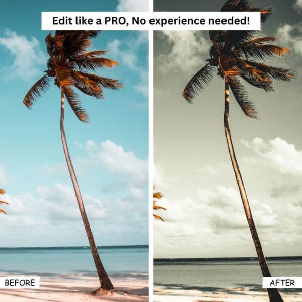 12 Cinematic Black Lightroom Presets Desktop & Mobile