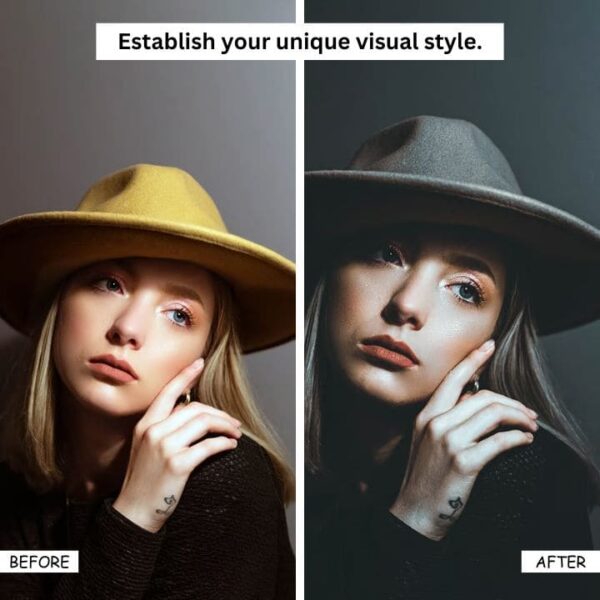 12 Cinematic Black Lightroom Presets Desktop & Mobile